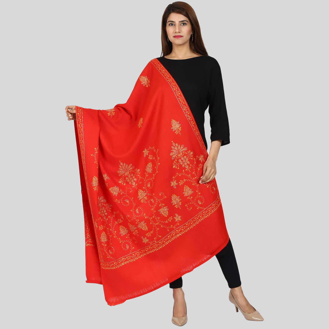 Women's Hand Embroidered Wool Shawl