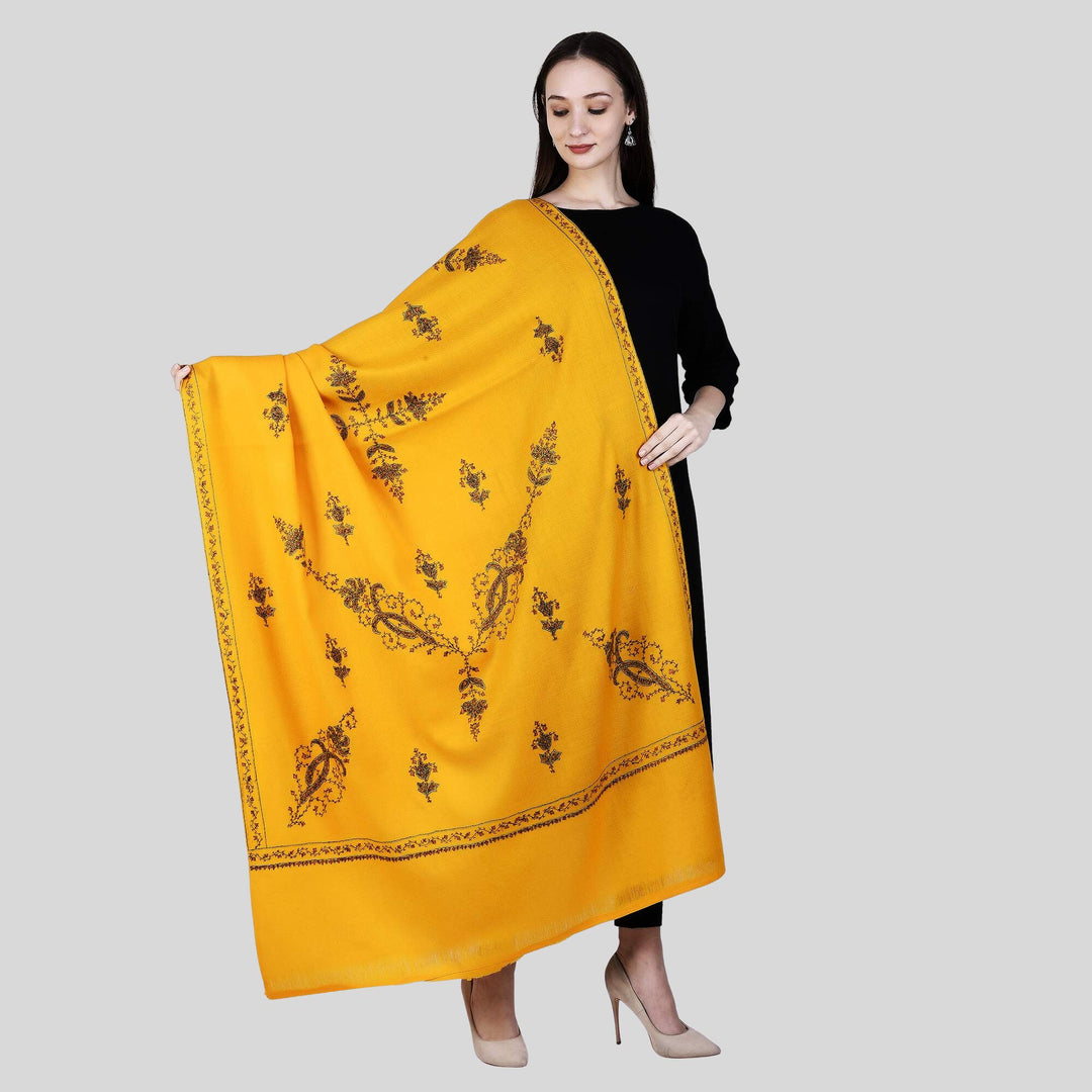 Women's Hand Embroidered Wool Shawl