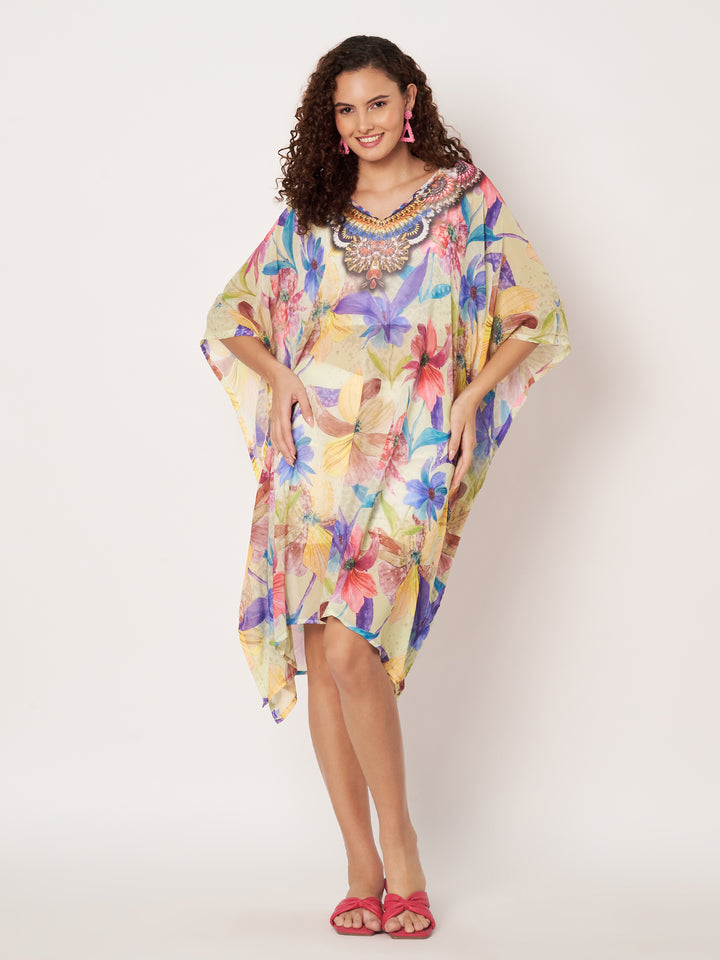 Women's Printed Georgette Beach Wear Kaftan