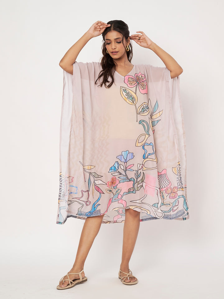 Women's Printed Georgette Beach Wear Kaftan