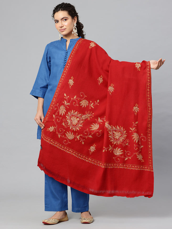Women's Hand Embroidered Pure Wool Shawl