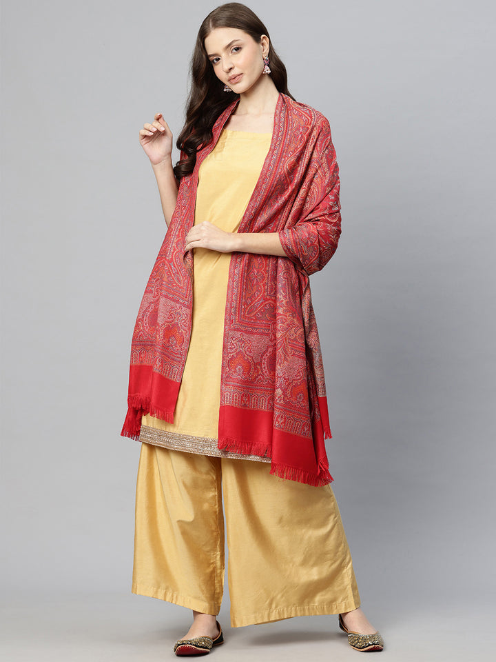 Women's Jamawar Wool Shawl