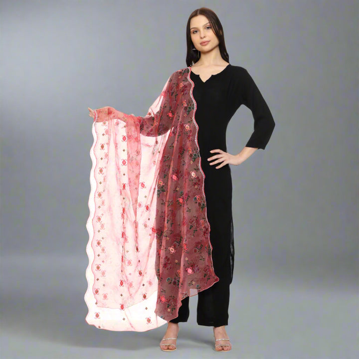 Women's Printed Organza Dupatta