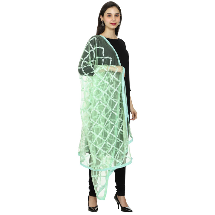 Women's Embroidered Nylon Net Dupatta