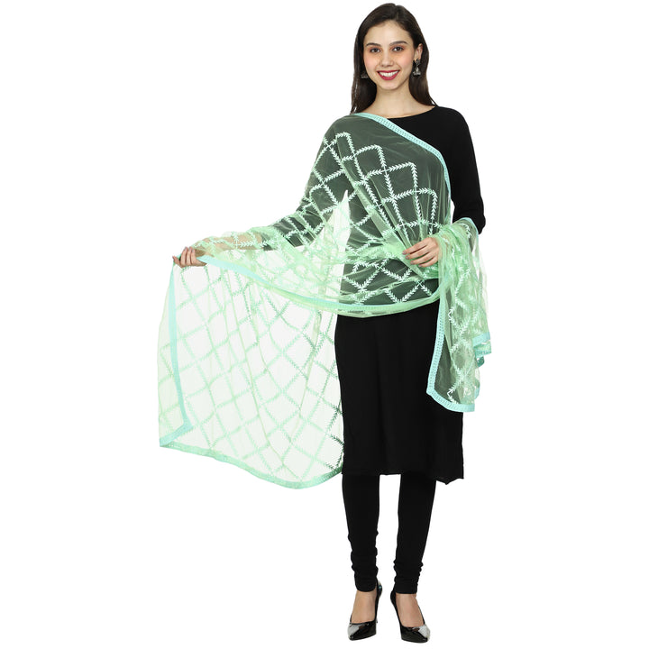 Women's Embroidered Nylon Net Dupatta