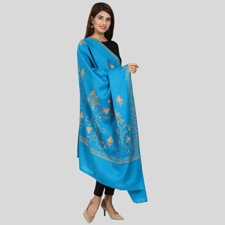 Women's Hand Embroidered Wool Shawl