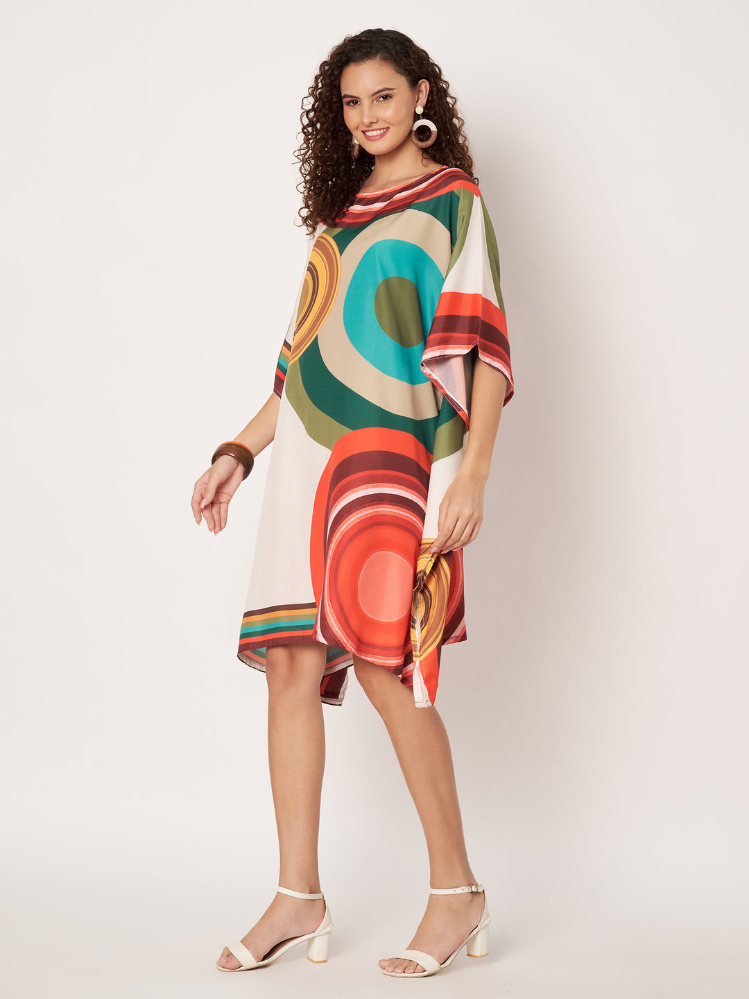 Women Multicolour Short Kaftan Kurti