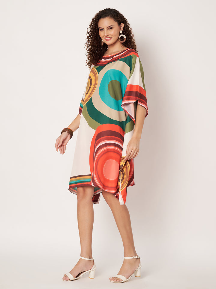 Women Multicolour Short Kaftan Kurti