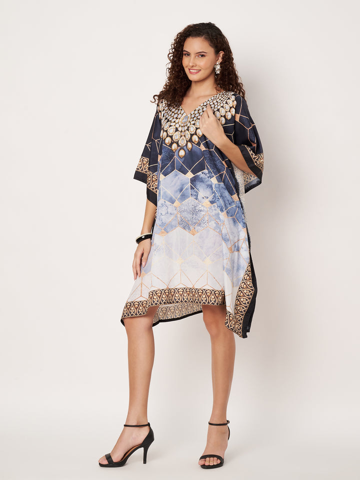 Women Multicolour Short Kaftan Kurti