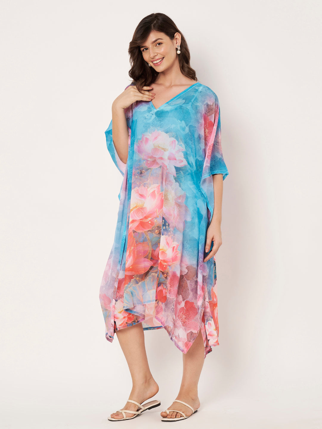 Women's Printed Georgette Beach Wear Kaftan