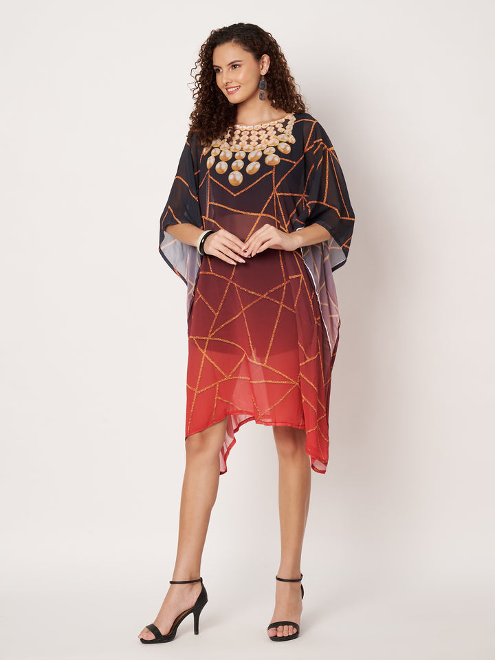 Women's Printed Georgette Beach Wear Kaftan