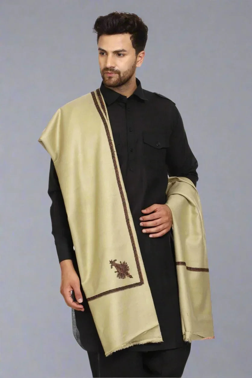 Men's Kashmiri Embroidered Wool Shawl | Kashmiri Shawl | SWI Stylish