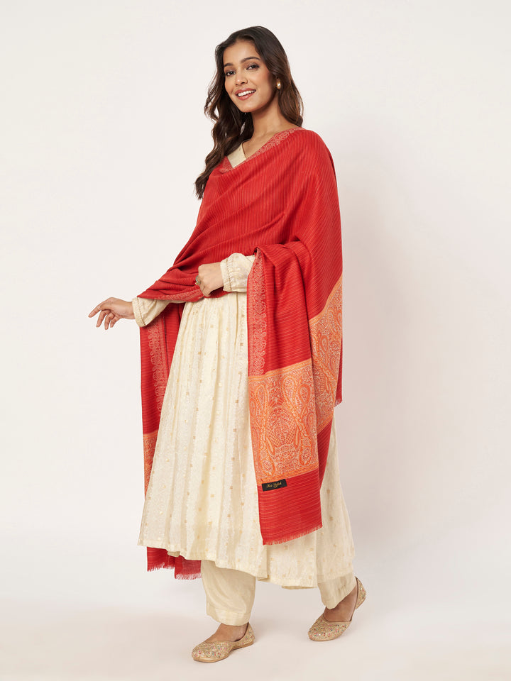 Women's Jamawar Wool Shawl