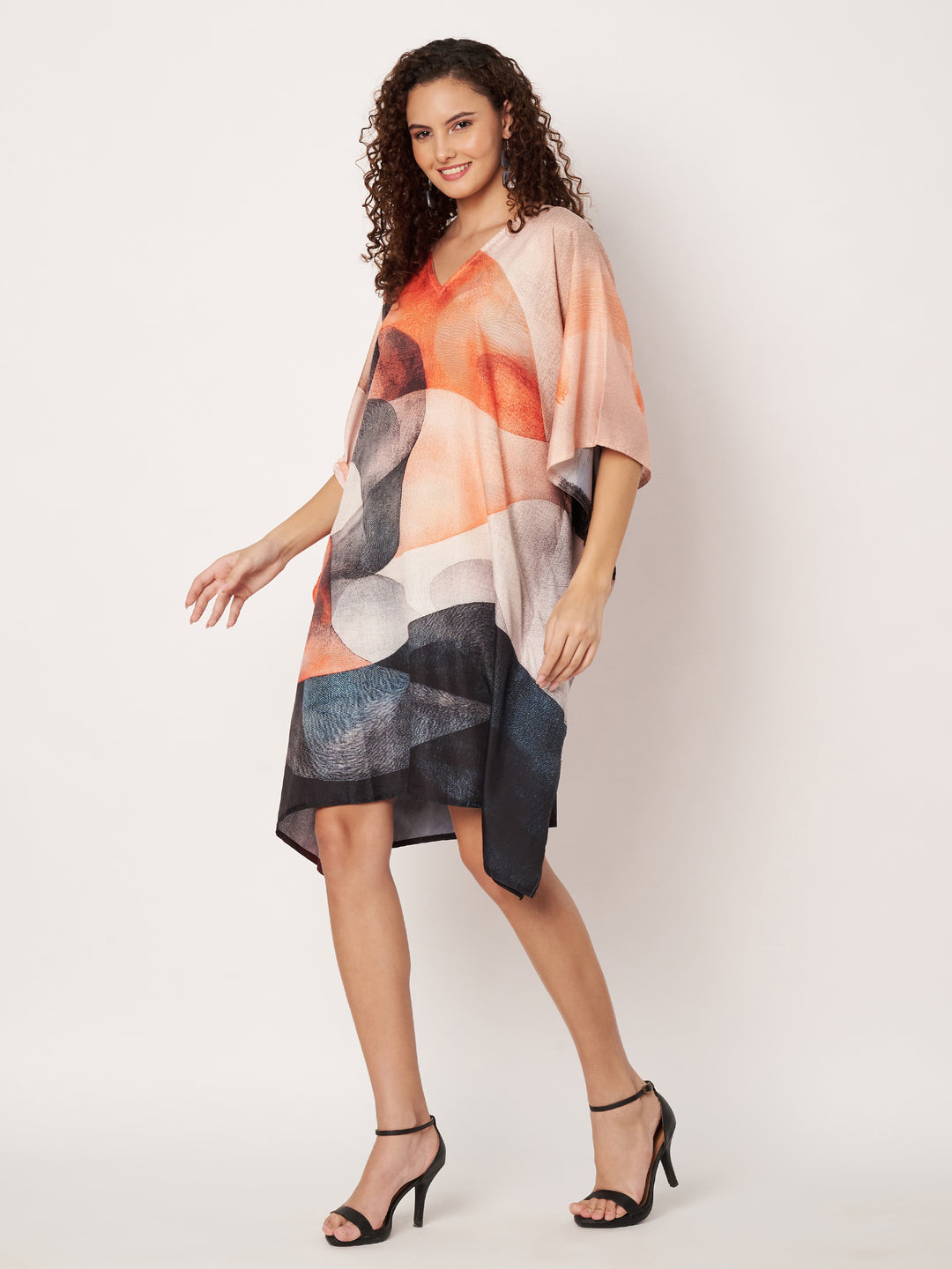 Women Multicolour Short Kaftan Kurti