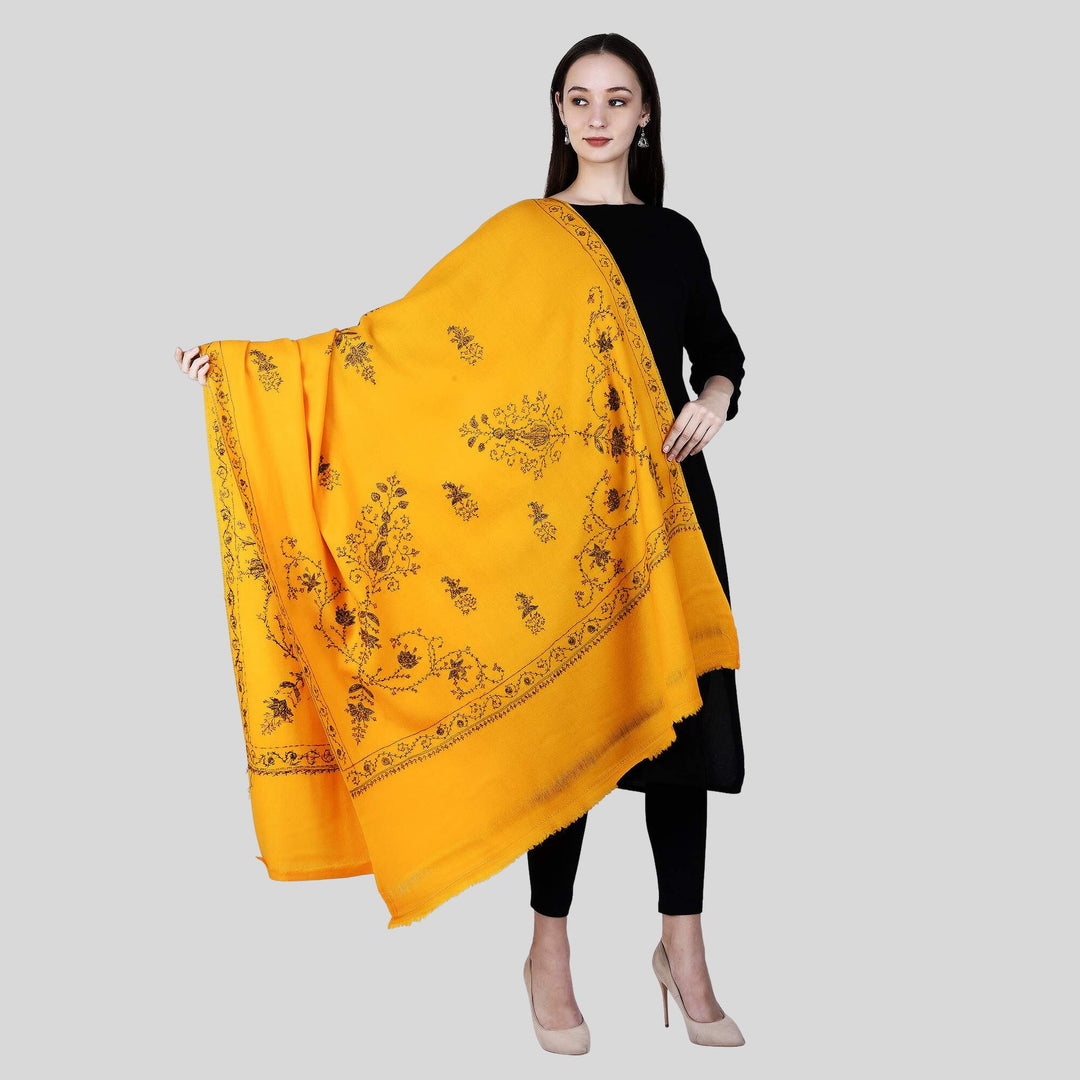 Women's Hand Embroidered Wool Shawl