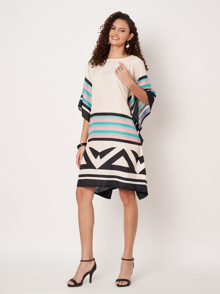 Women Multicolour Short Kaftan Kurti