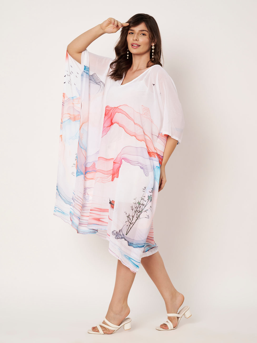 Women's Printed Georgette Beach Wear Kaftan