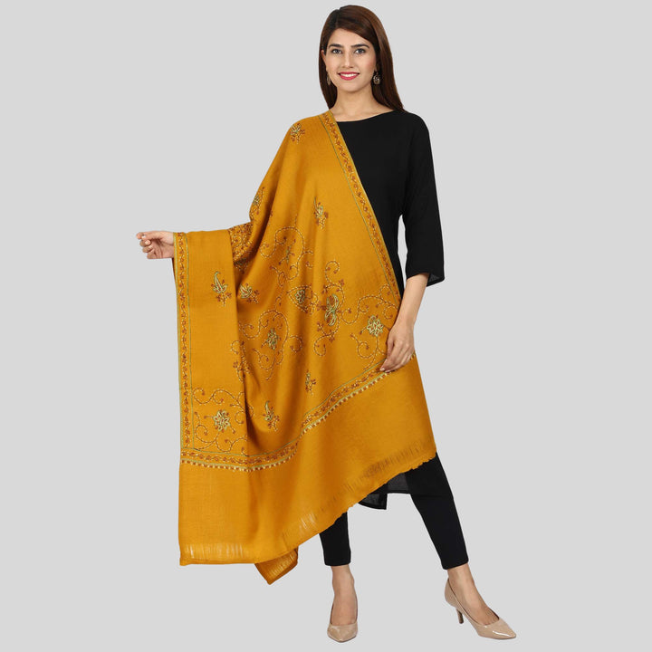 Women's Hand Embroidered Wool Shawl