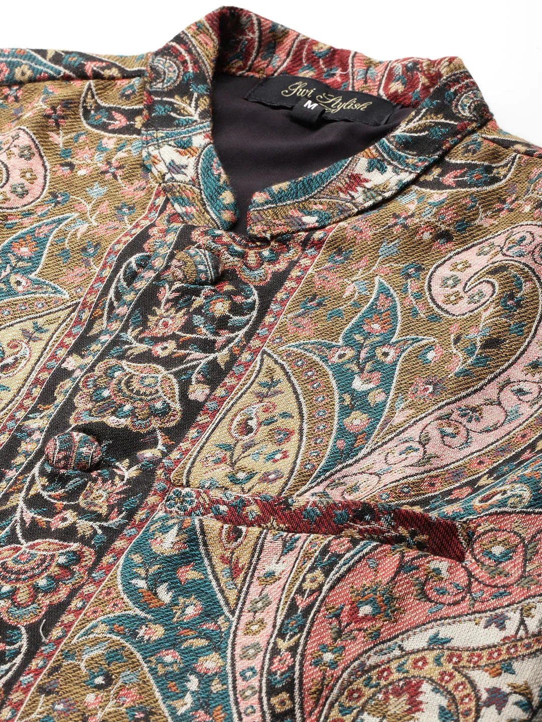 Men's Woven Nehru Jacket - View 5 | Nehru Jacket | SWI Stylish