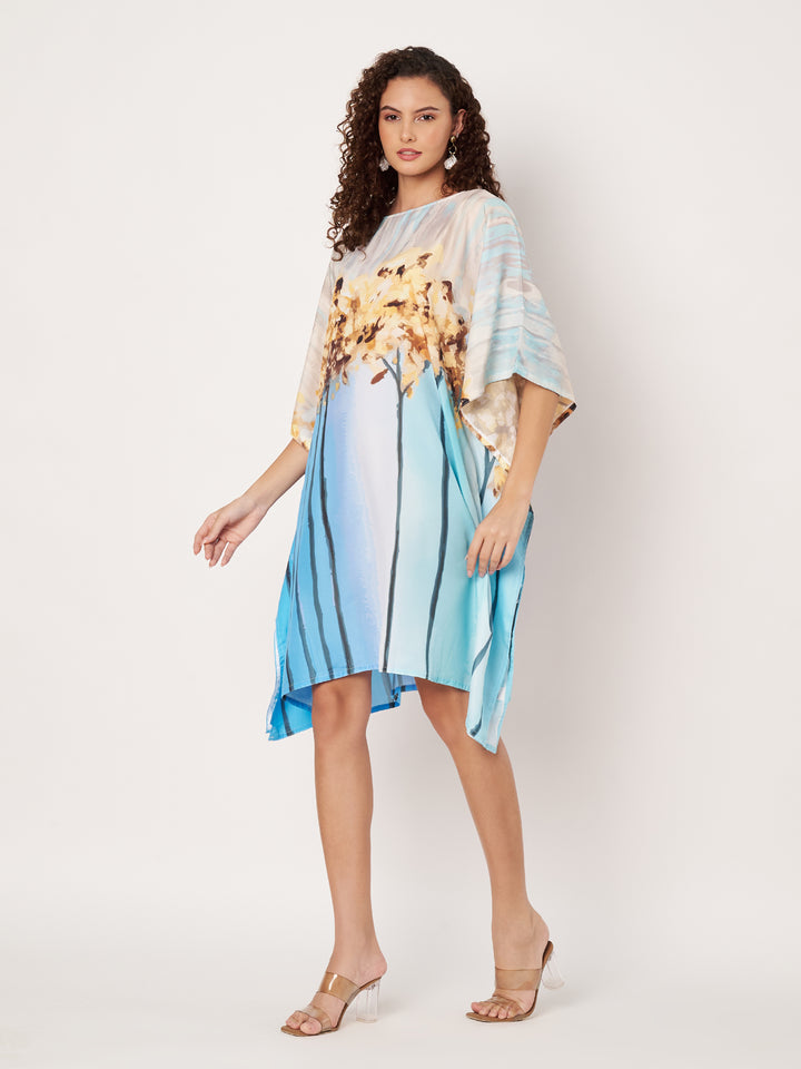 Women Multicolour Short Kaftan Kurti
