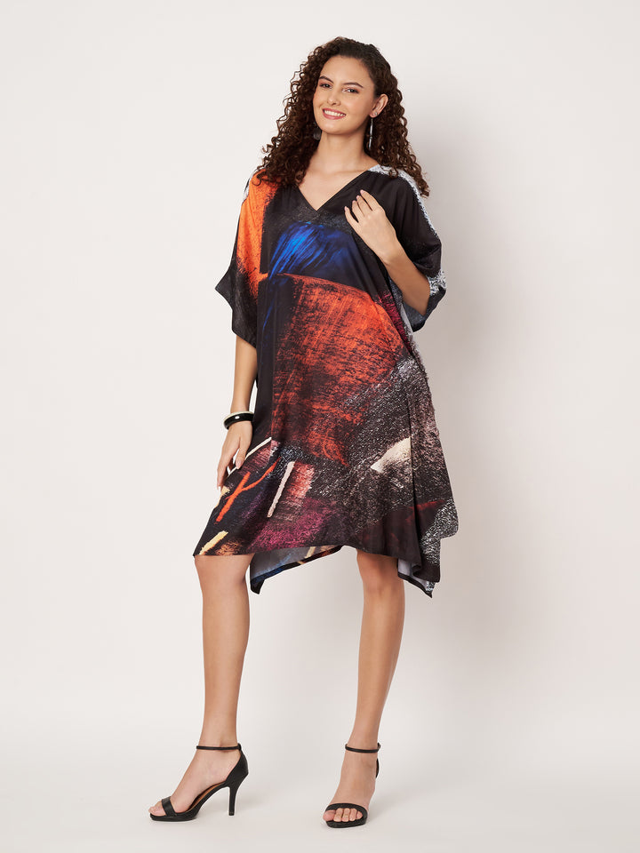 Women Multicolour Short Kaftan Kurti