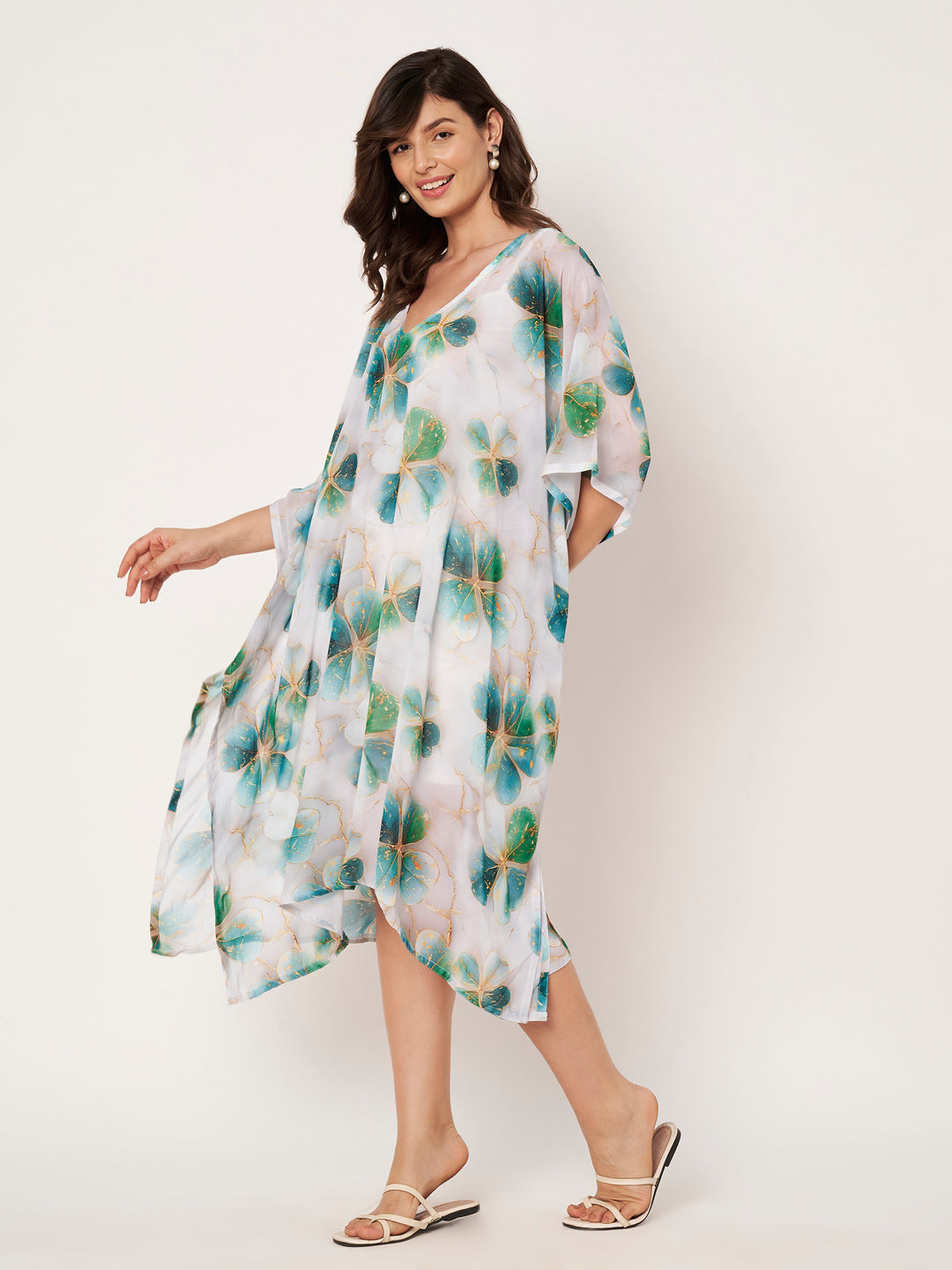 Women's Printed Georgette Beach Wear Kaftan