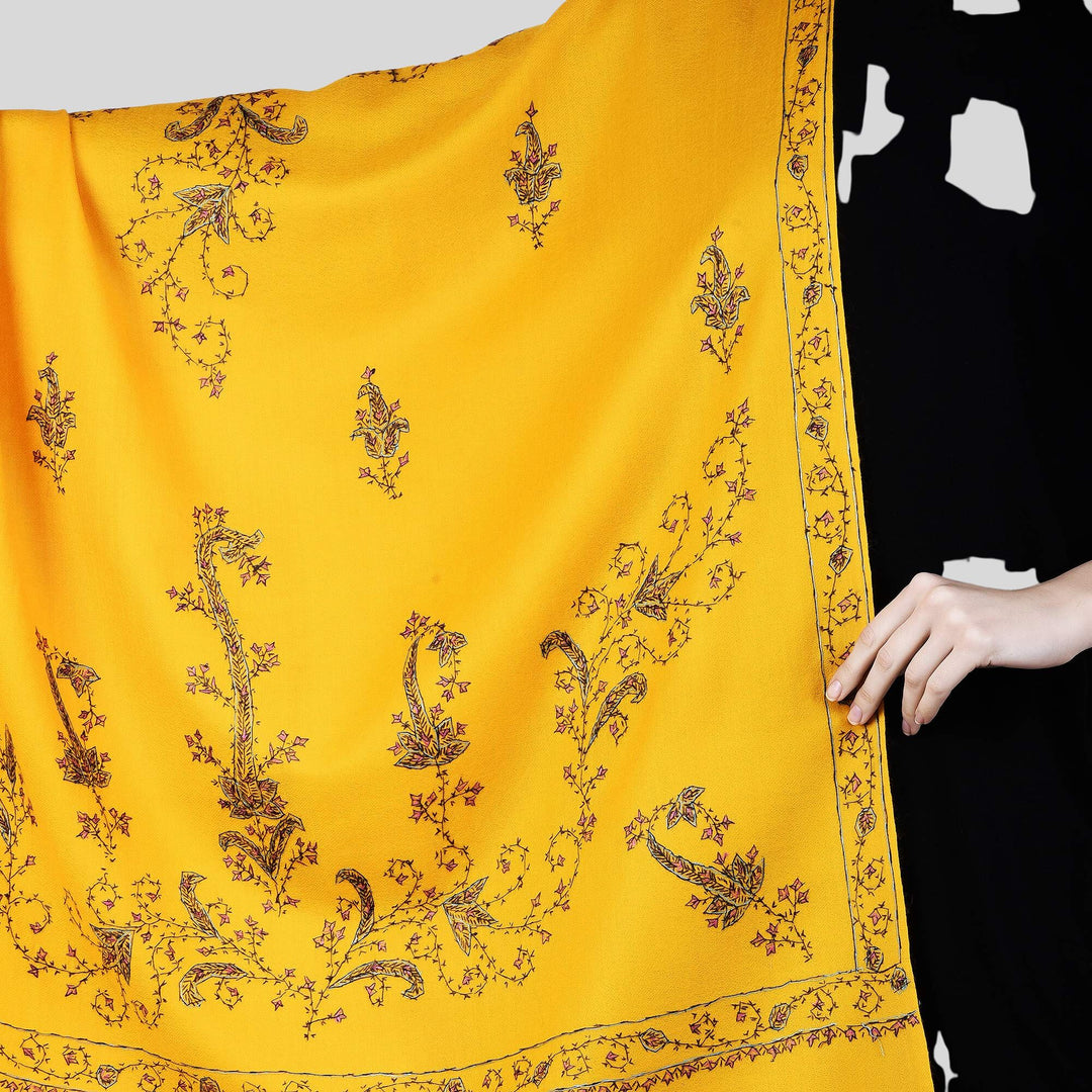 Women's Hand Embroidered Wool Shawl