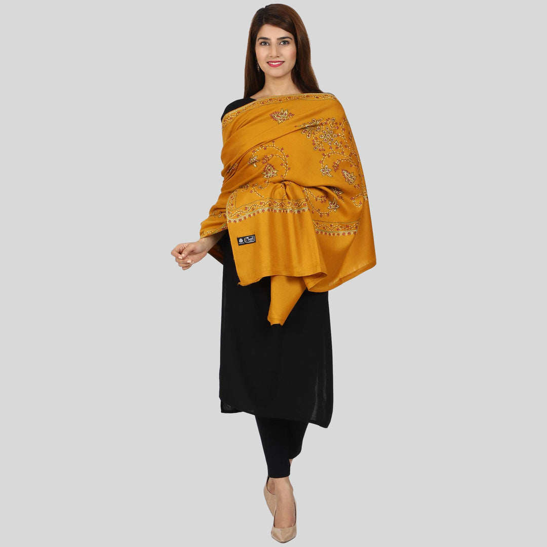 Women's Hand Embroidered Wool Shawl