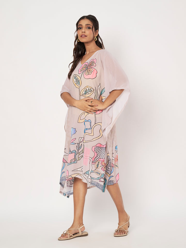 Women's Printed Georgette Beach Wear Kaftan