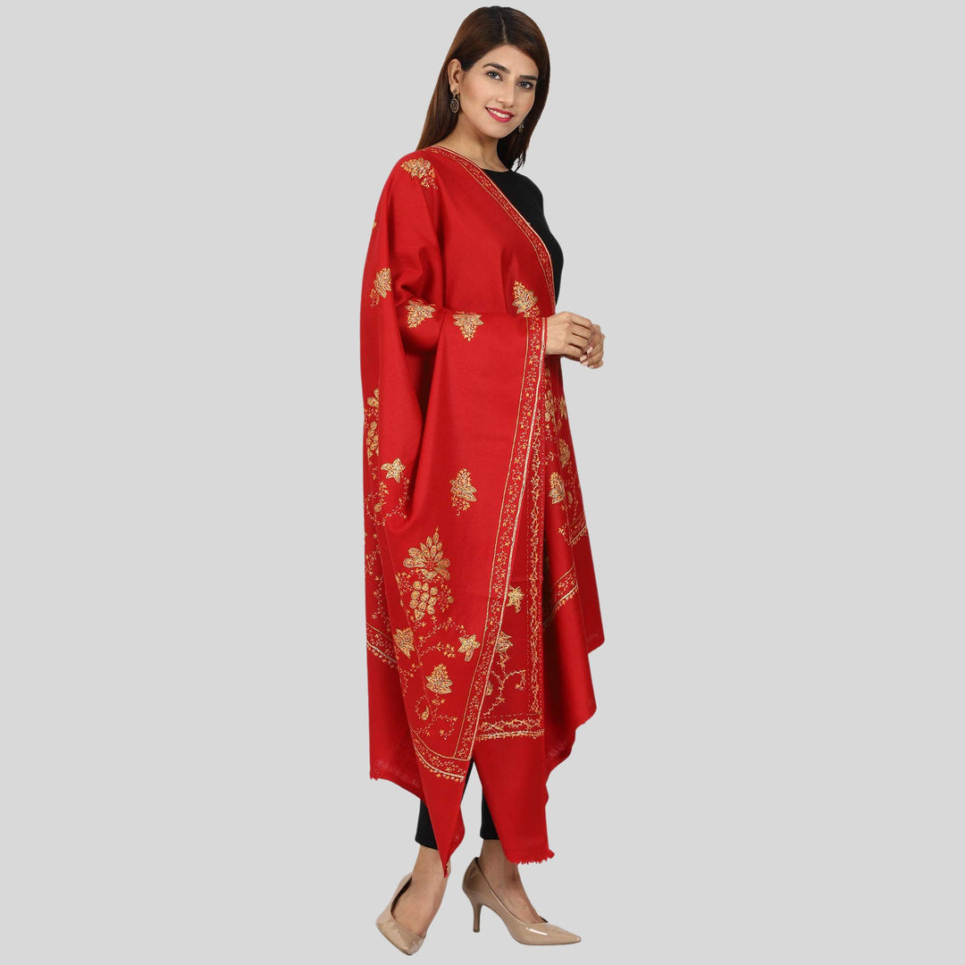 Women's Hand Embroidered Wool Shawl