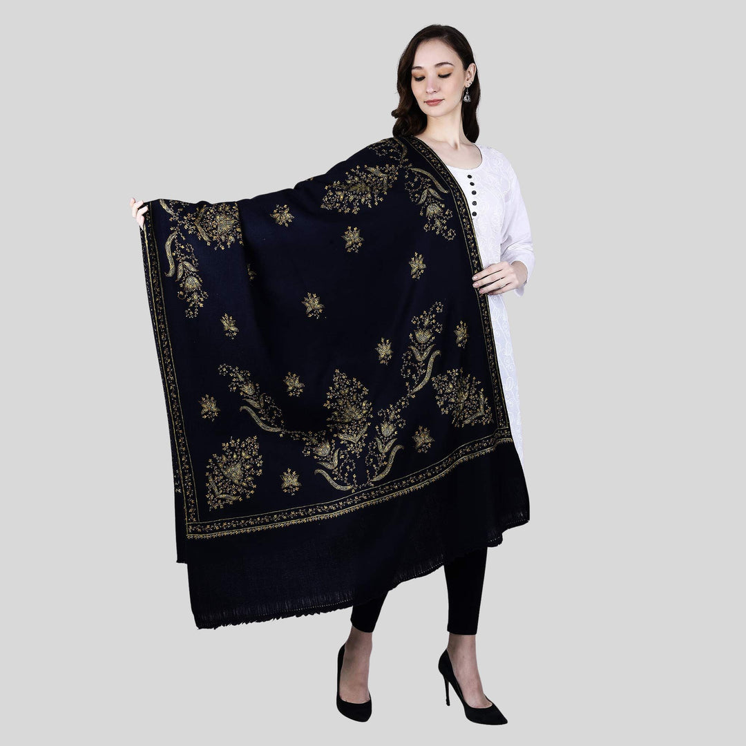 Women's Hand Embroidered Wool Shawl