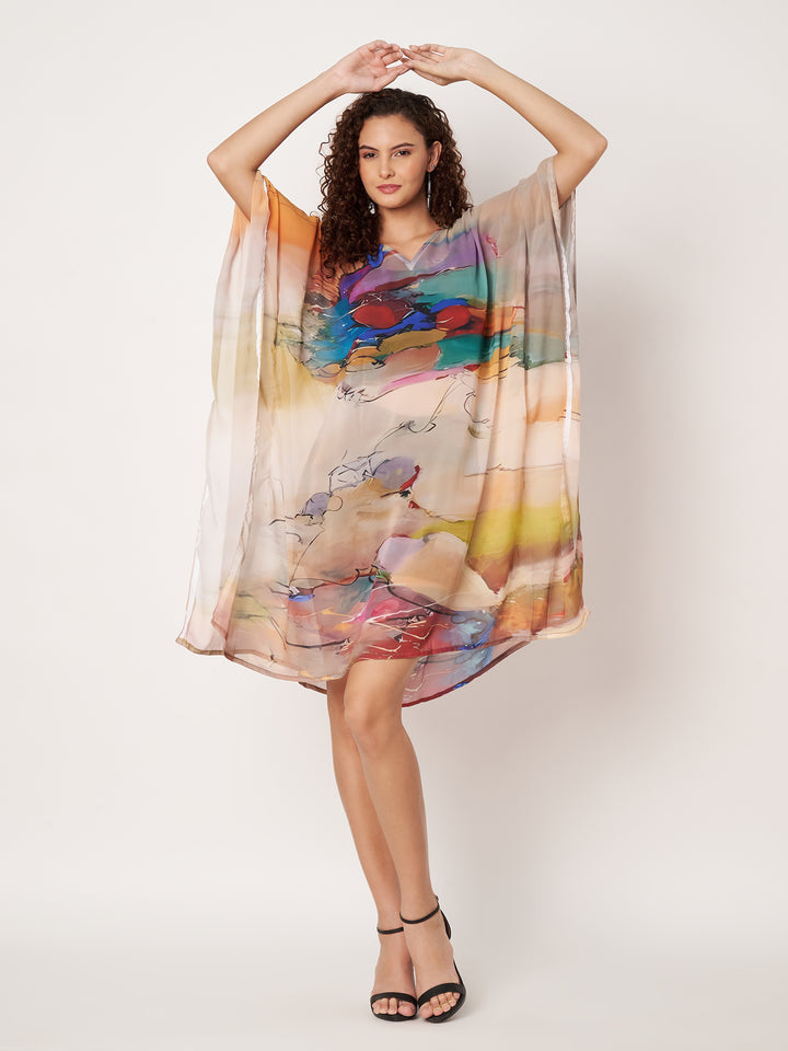 Women's Printed Georgette Beach Wear Kaftan