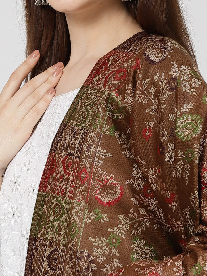 Women's Paisley Jamawar Acrylic Wool Shawl