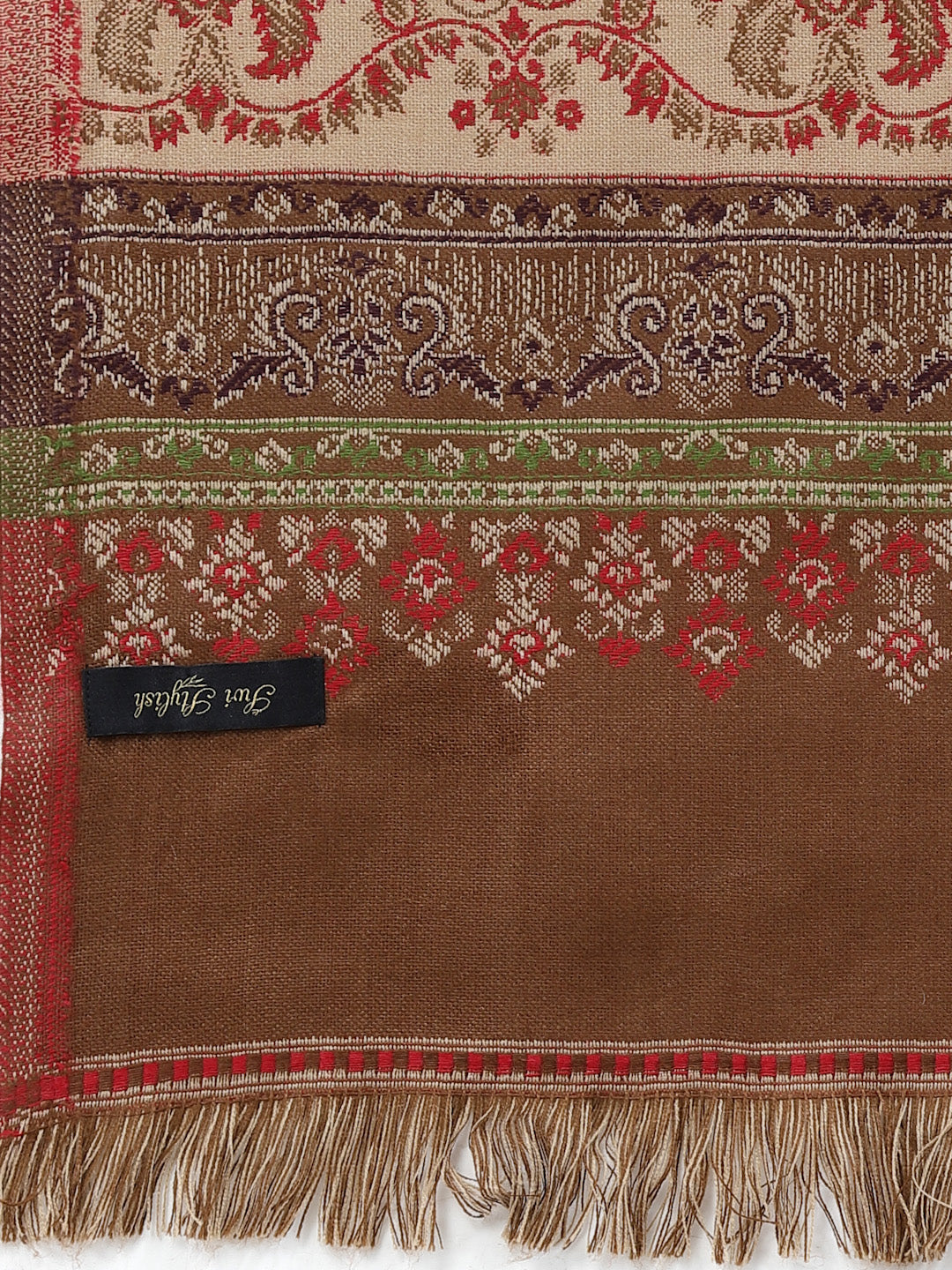 Women's Paisley Jamawar Acrylic Wool Shawl