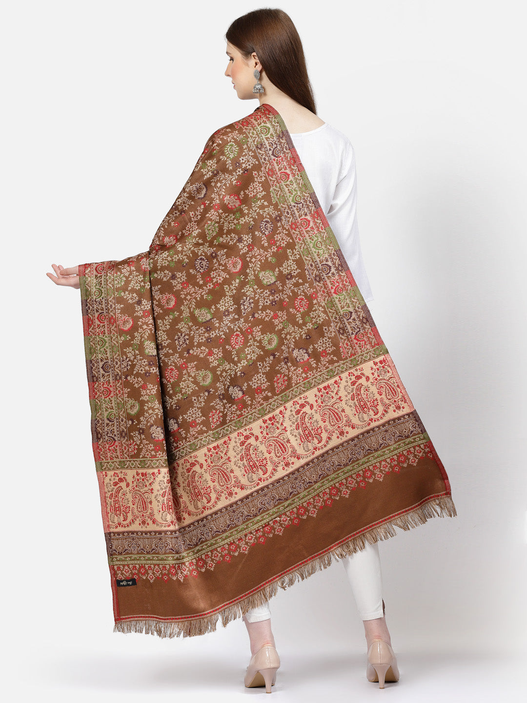 Women's Paisley Jamawar Acrylic Wool Shawl