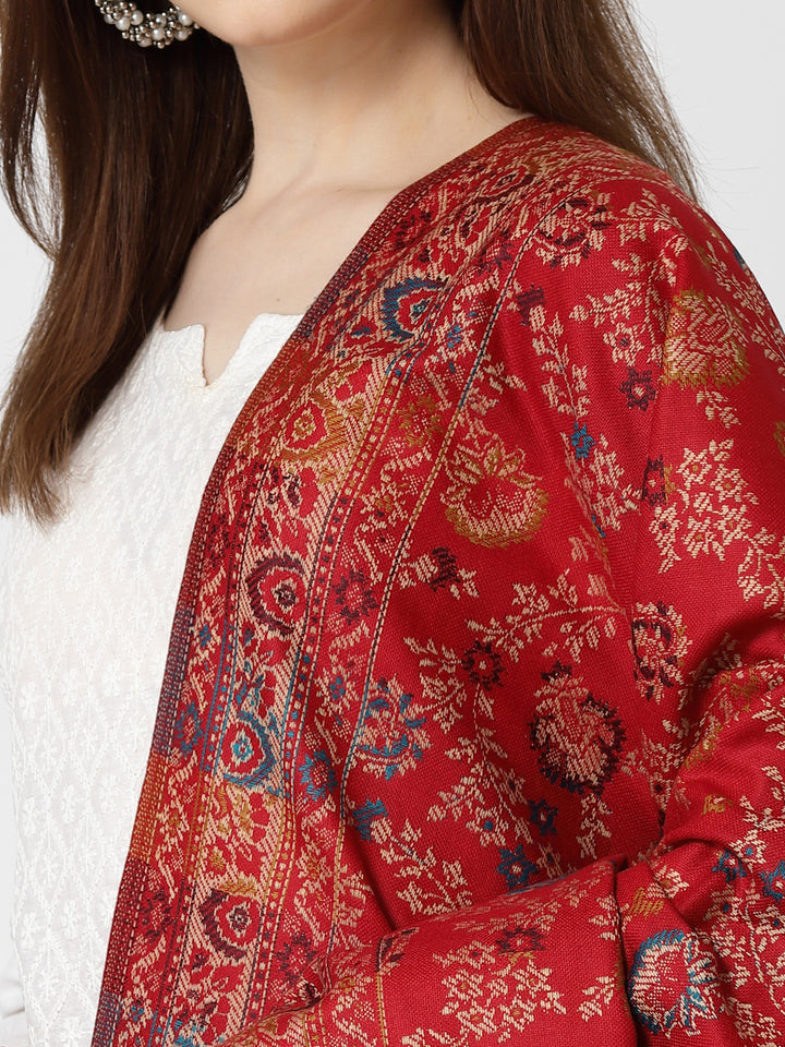 Women's Paisley Jamawar Acrylic Wool Shawl