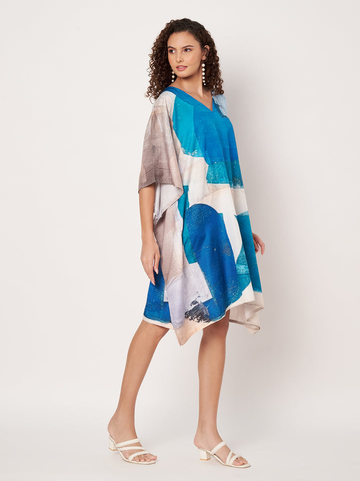 Women Multicolour Short Kaftan Kurti