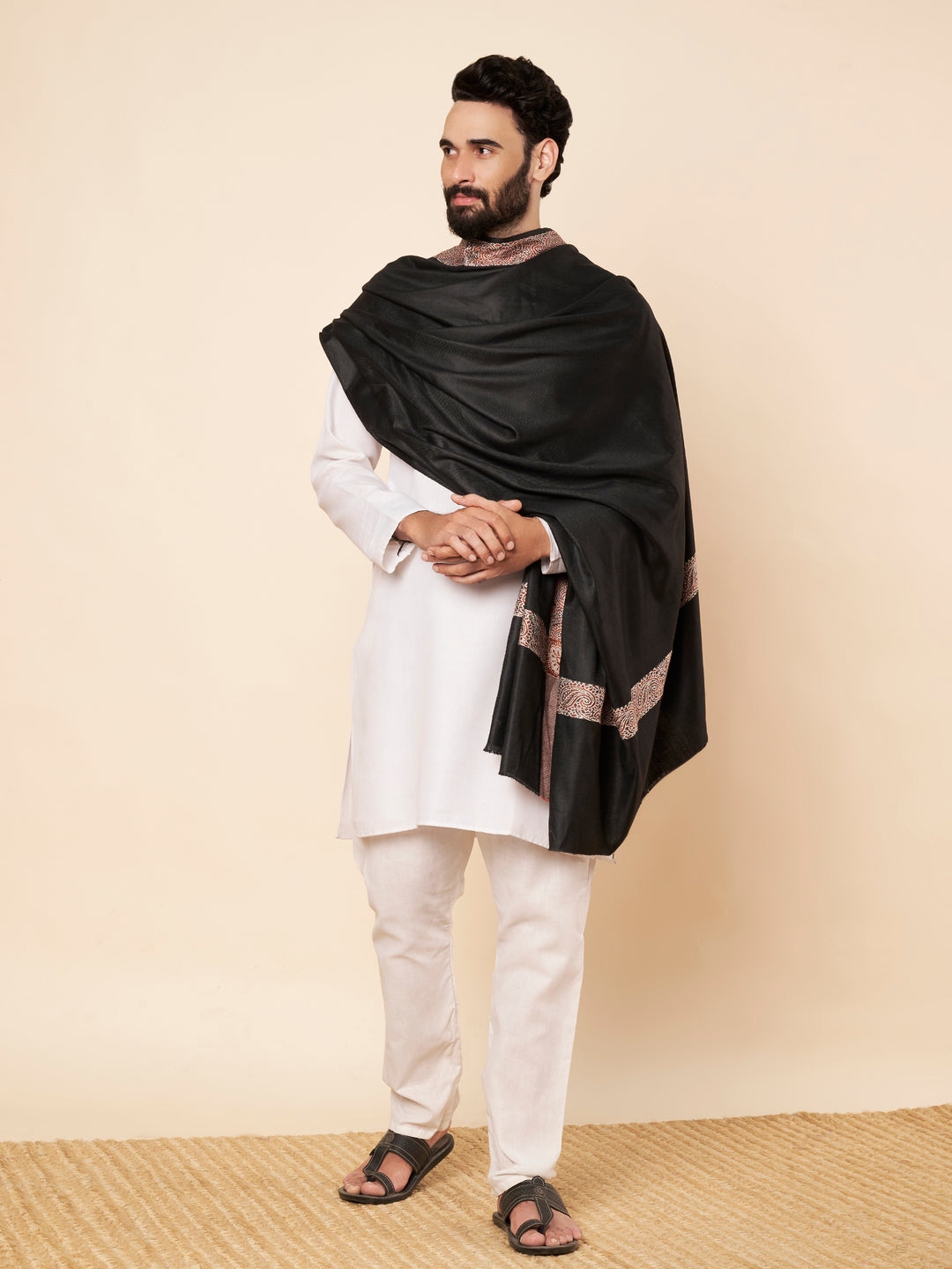 Men's Woven Acrylic Shawl