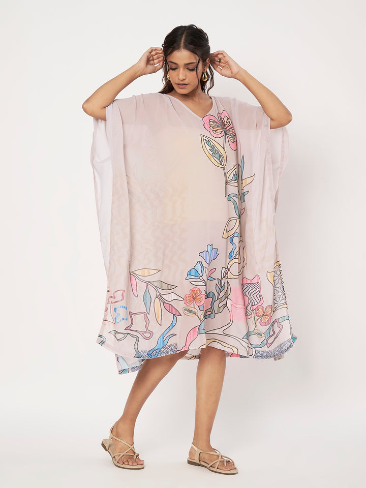 Women's Printed Georgette Beach Wear Kaftan