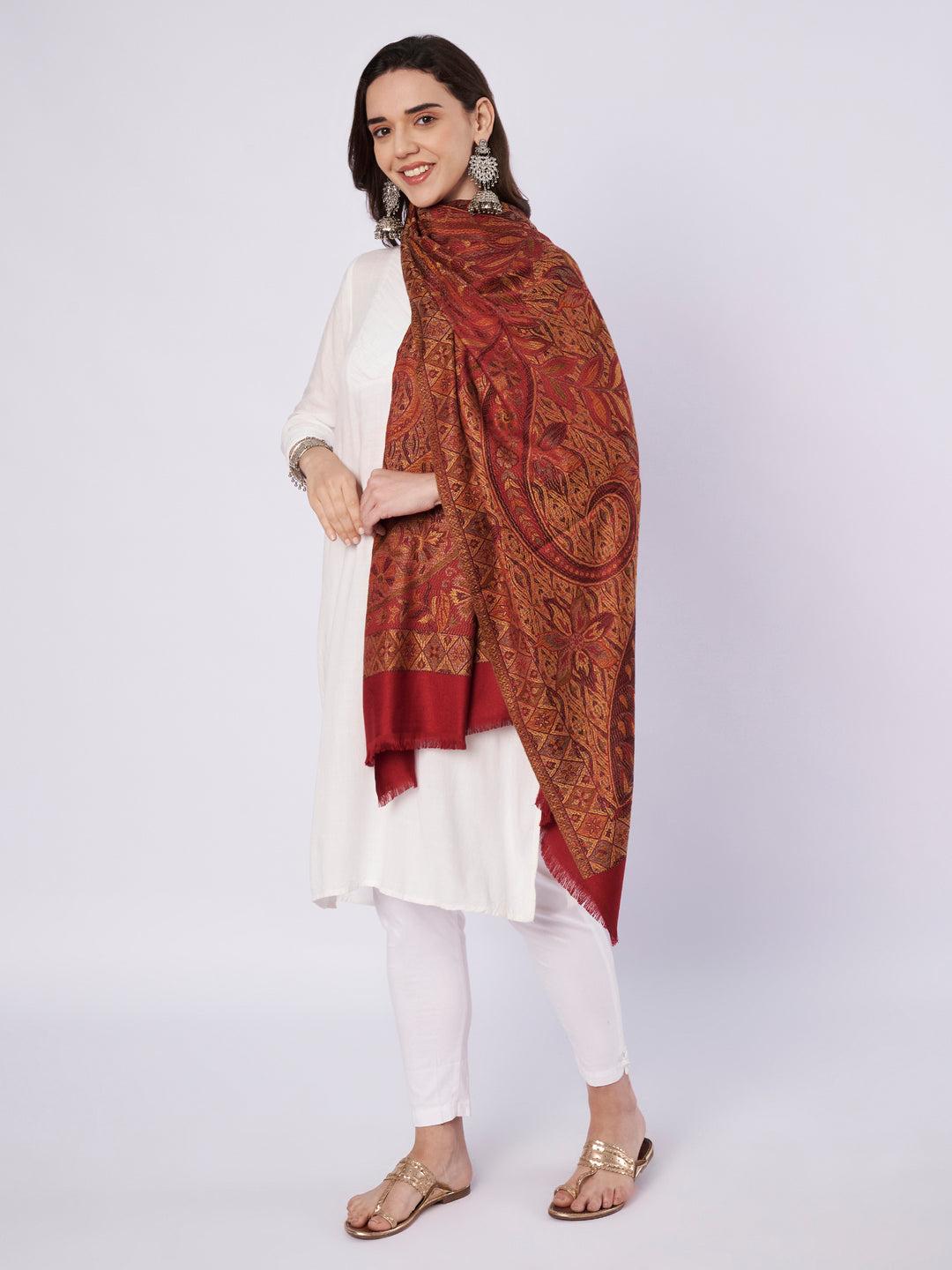 Women's Jamawar Wool Stole