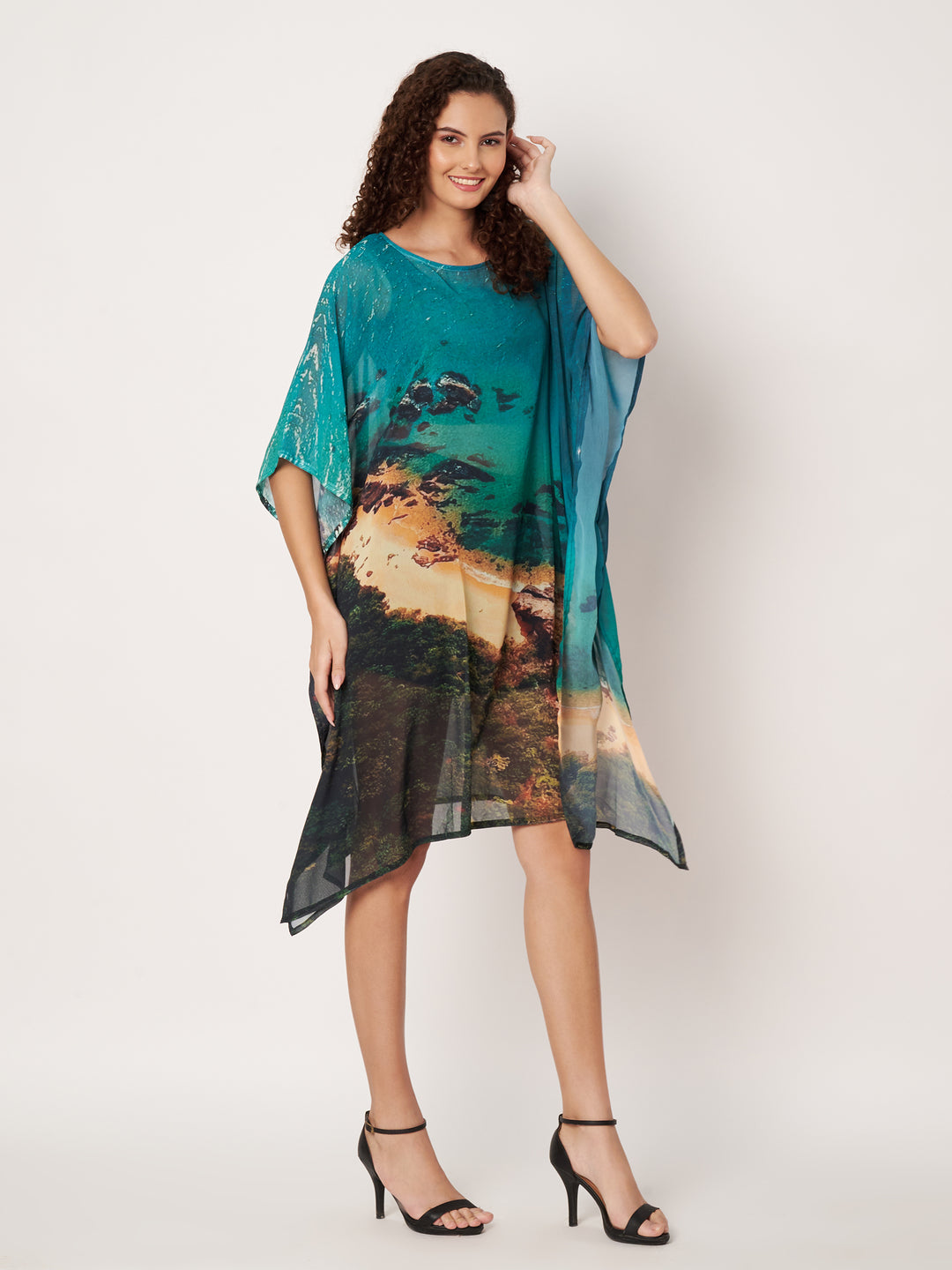 Women's Printed Georgette Beach Wear Kaftan
