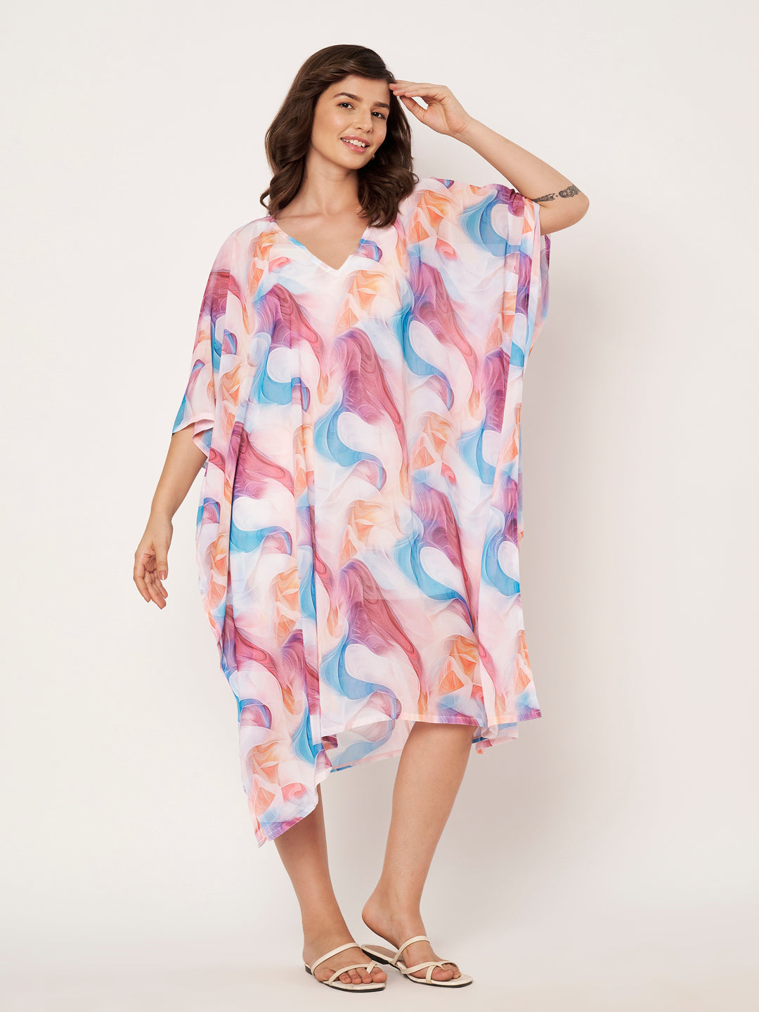 Women's Printed Georgette Beach Wear Kaftan