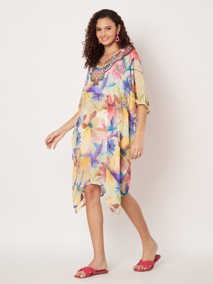 Women's Printed Georgette Beach Wear Kaftan