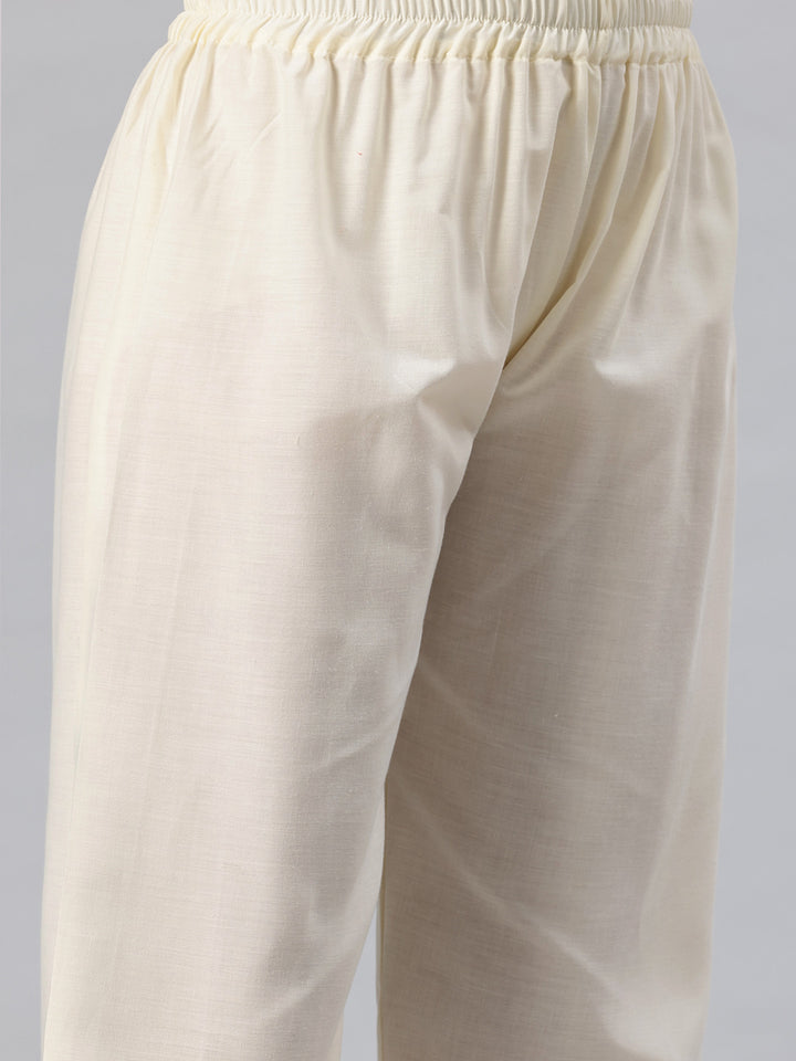 Women’s Pure Cotton Embroidered Kaftan Kurta with Palazzo