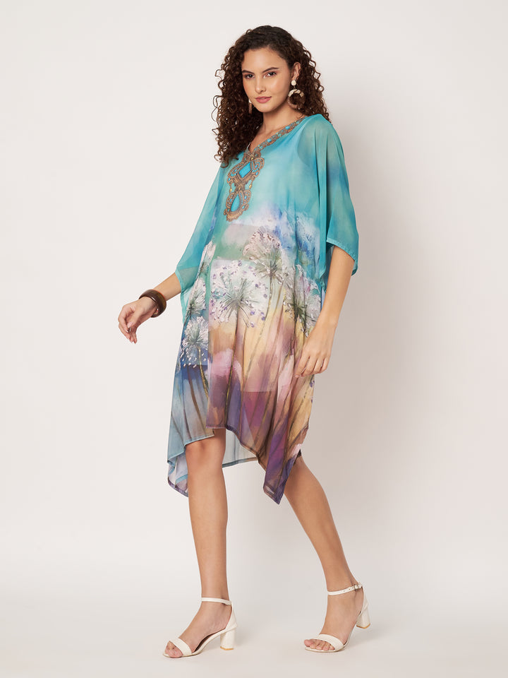 Women's Printed Georgette Beach Wear Kaftan