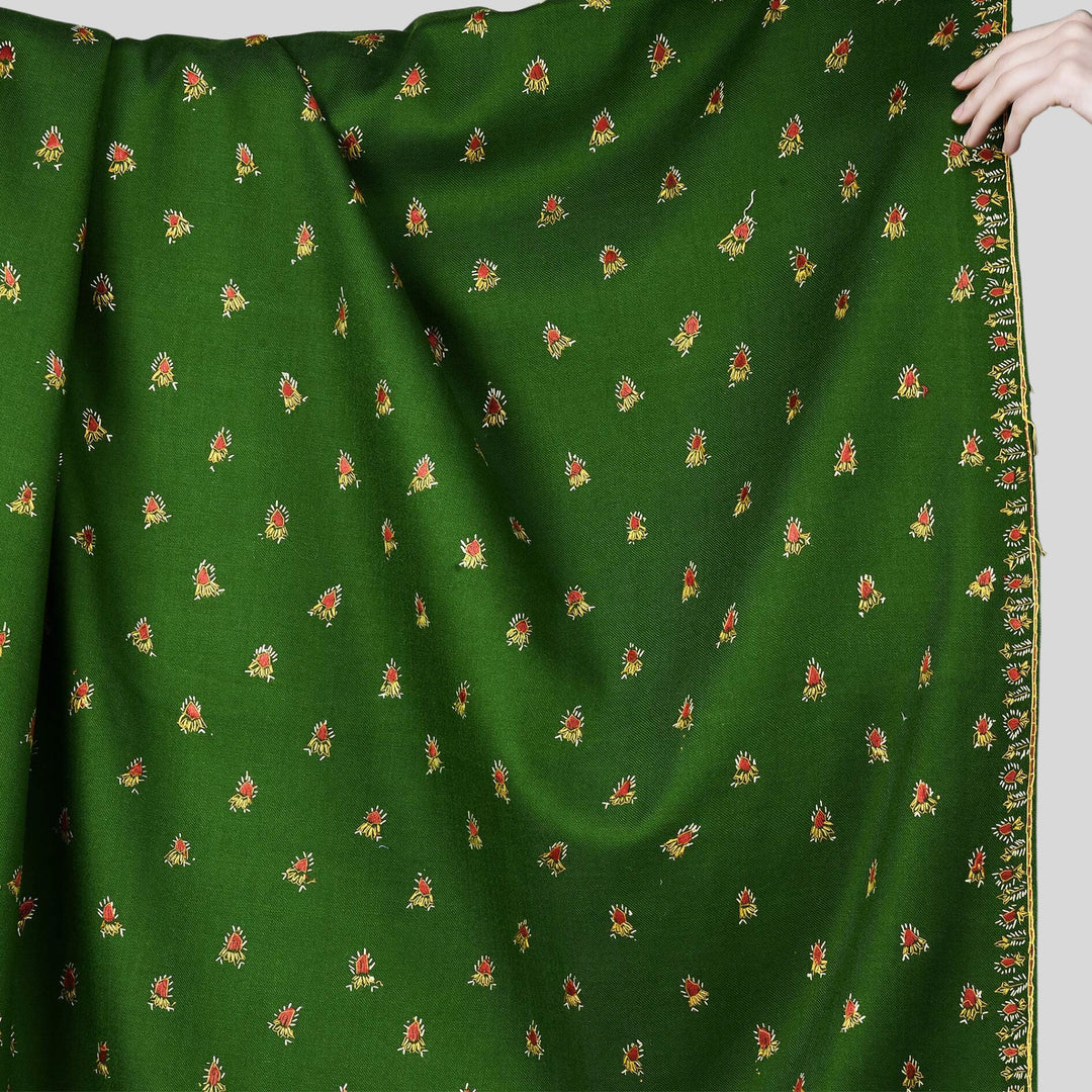 Women's Hand Embroidered Wool Shawl