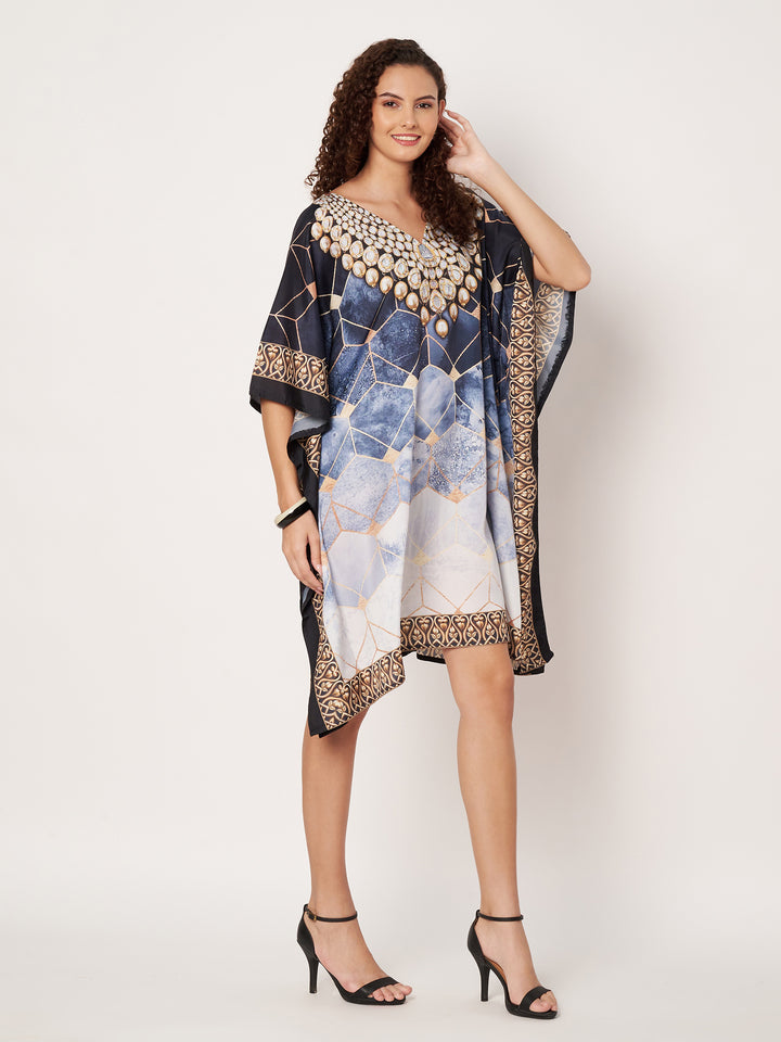 Women Multicolour Short Kaftan Kurti