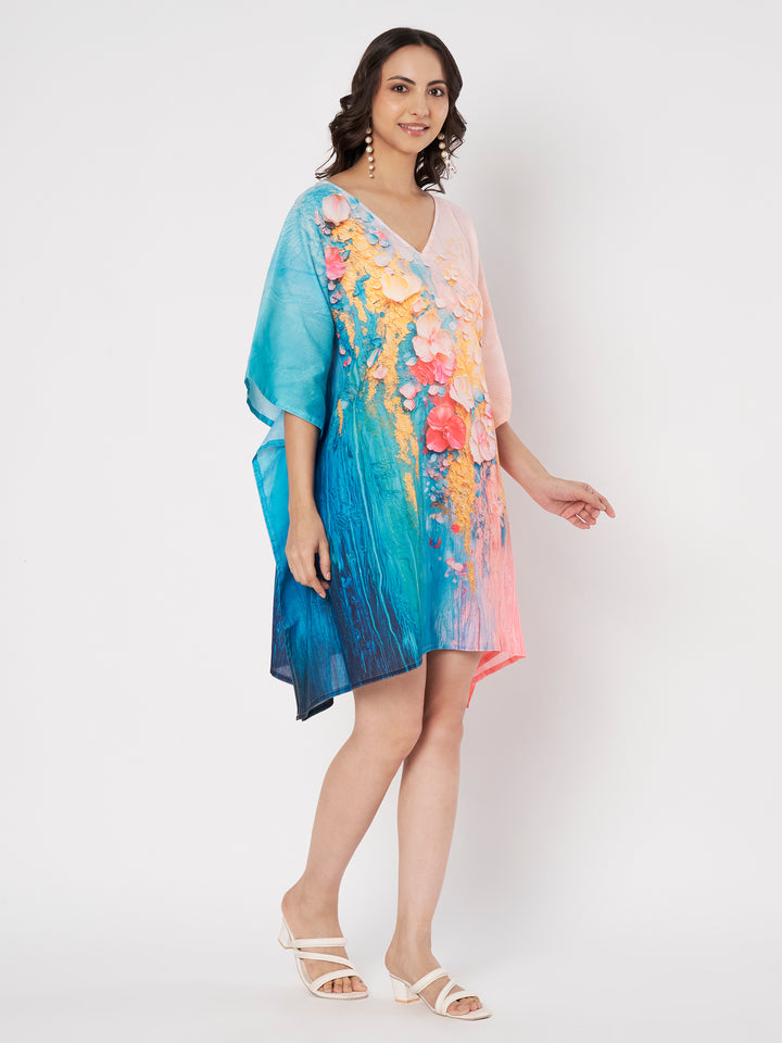 Printed Georgette Kaftan Kurti for Women | Free Size