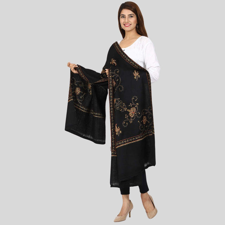 Women's Hand Embroidered Wool Shawl