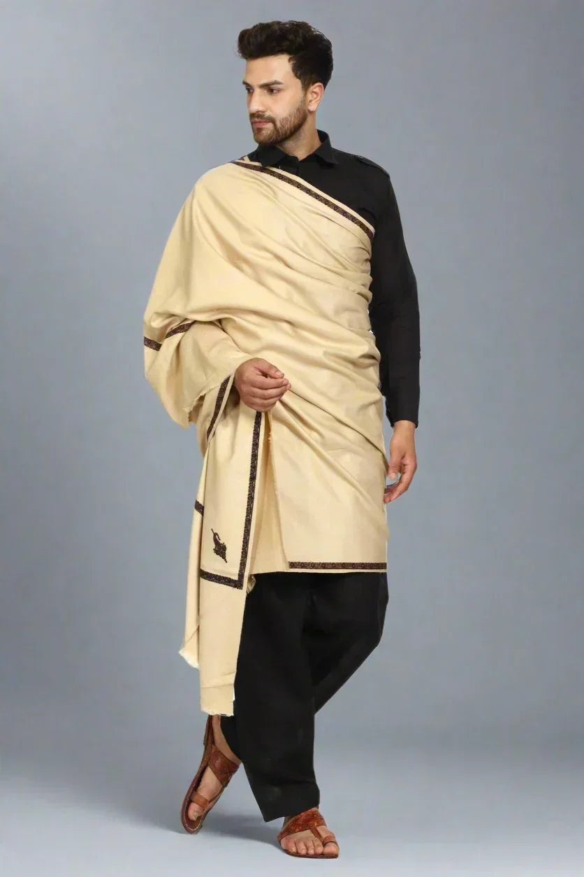 Men's Kashmiri Embroidered Wool Shawl | Kashmiri Shawl | SWI Stylish